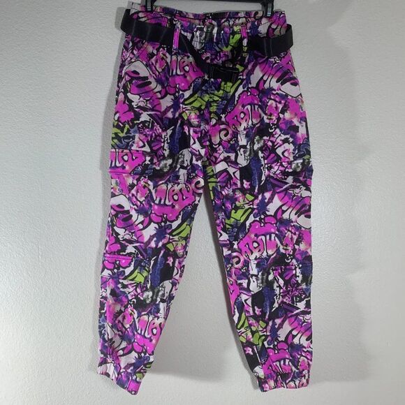 VIP Jeans Graffiti Streetwear Print Stretch Cargo Jogger Pants in Size 7 or 28 - Picture 1 of 10